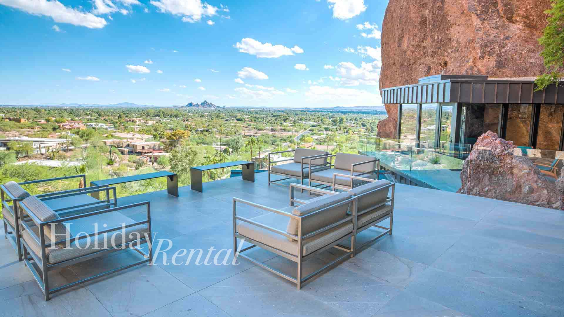 camelback mountain villa with outdoor seating